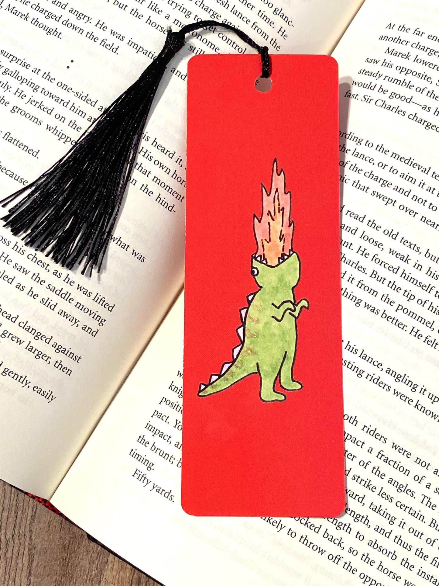 Fire Dinosaur Bookmark