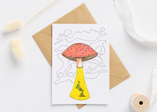 Alien Mushroom Greeting Card