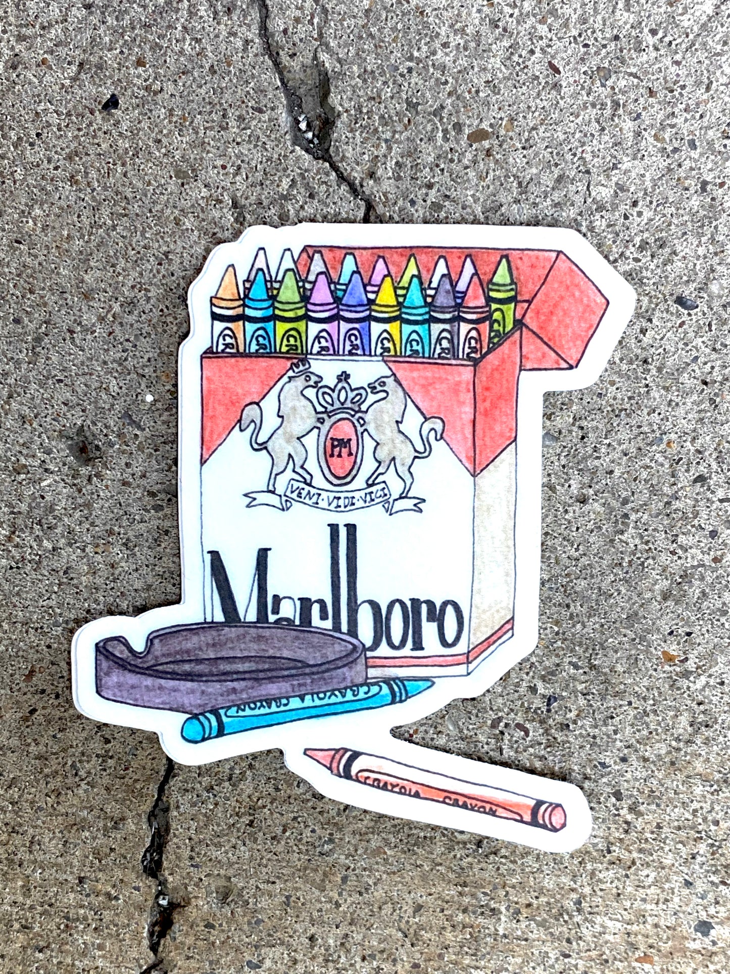 Crayon Cigarette Sticker