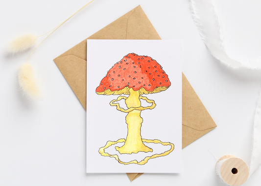 Atomic Mushroom Cloud Greeting Card