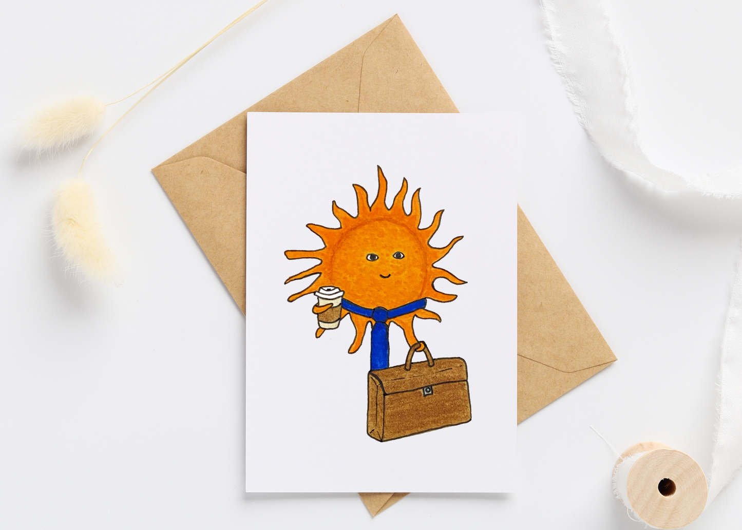 Business Sun Greeting Card