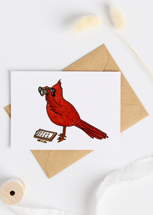 Cardinal People Watching Greeting Card