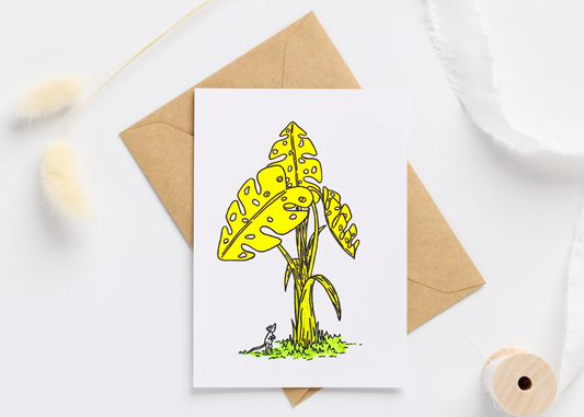 Cheese Plant Monstera Greeting Card