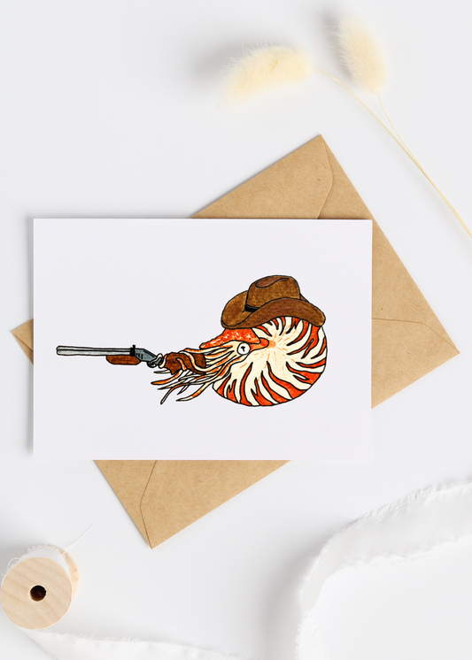 Cowboy Nautilus Greeting Card