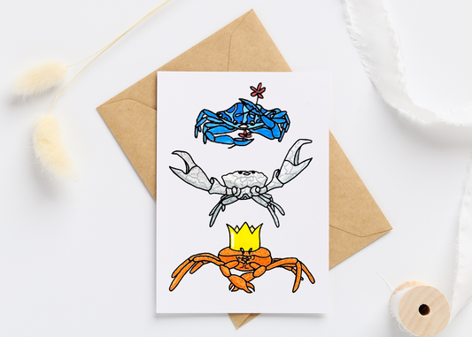 Crab Varieties Greeting Card