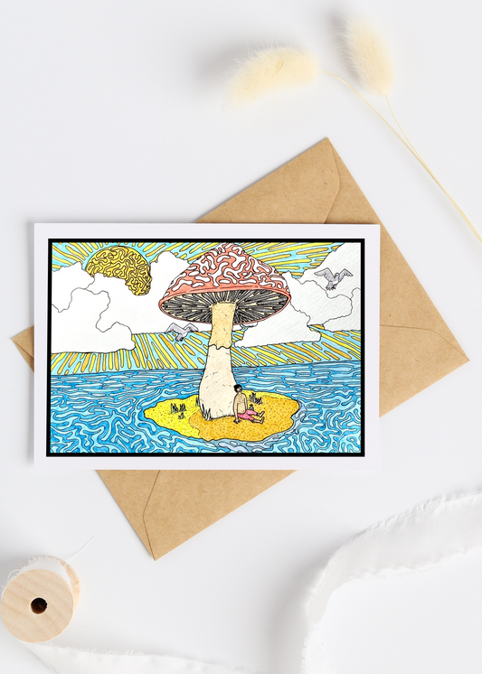 Deserted Mushroom Greeting Card