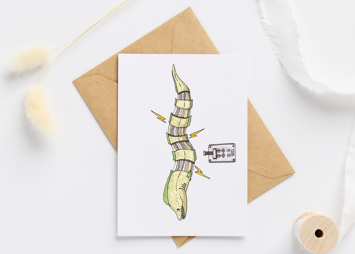 Electric Eel Greeting Card