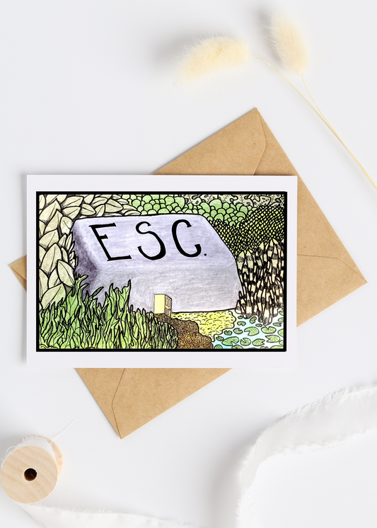 Escape Key Greeting Card