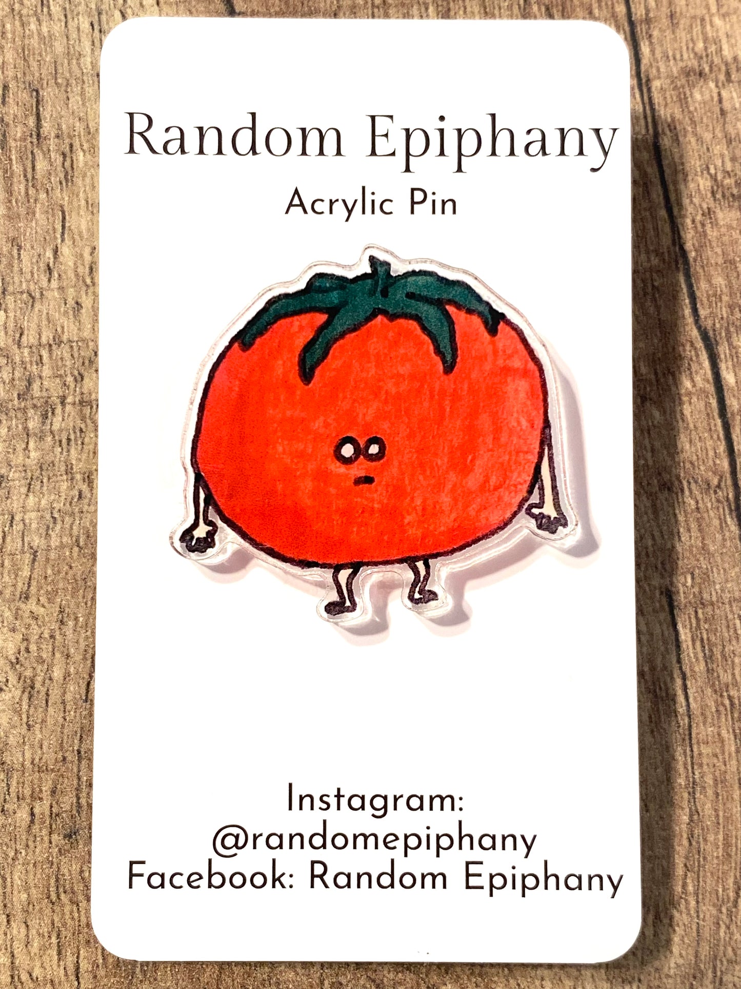 Fat Tomato Acrylic Pin