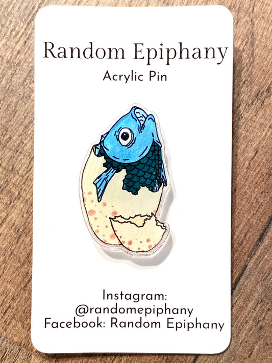 Fish Egg Acrylic Pin