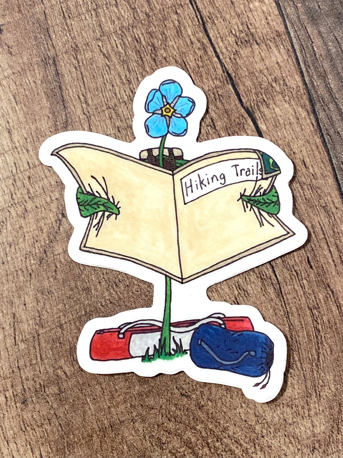 Hiking Flower Sticker