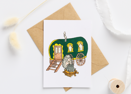 Nomad Hedgehog Greeting Card