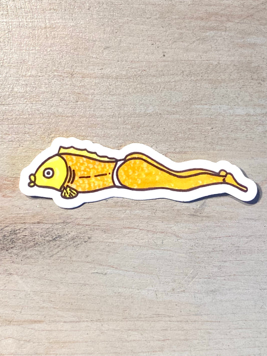 Planking Yoga Fish Sticker